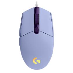 罗技 G102 二代 有线鼠标 8000DPI RGB 紫色