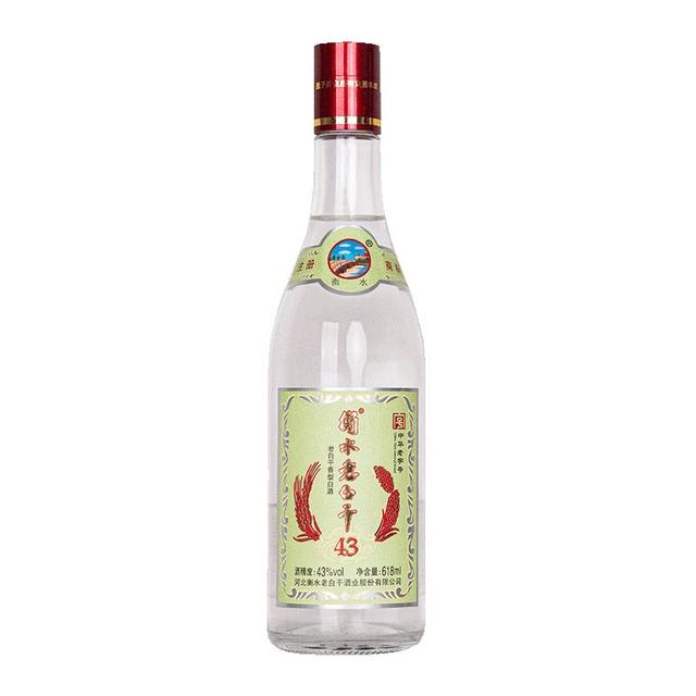 衡水老白干 老白干香型白酒 43度 618ML*1瓶 绿标纪念版酒 纯粮酒 