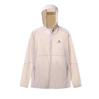 骆驼（CAMEL）男装原纱防晒衣UPF50+防紫外线透气遮阳防晒服外套A14BAEO088 冰晶灰，男