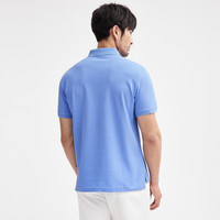 七匹狼T恤男士休闲商务翻领polo男装t恤衫衣服男上衣体恤衫 113(浅蓝) L 170/88A
