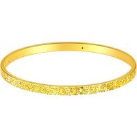 老庙黄金手镯足金爆闪碎碎冰金镯子 【桃花碎碎冰】58#：约8.4g