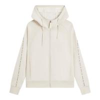 XTEP特步女子运动时尚百搭针织连帽上衣简约时尚运动 明月白 2XL