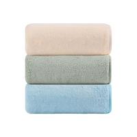 名创优品(MINISO)毛巾3条A类吸水洗脸洗澡家用干发大面巾男女柔软 蓝+米+绿