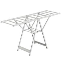 格美居晾衣架落地铝合金室内室外翼型晾衣架阳台晾衣杆晒被晾衣架绸缎银