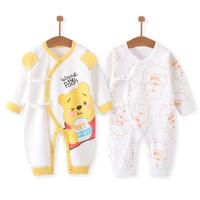 迪士尼婴儿衣服新生儿连体衣春秋季纯棉宝宝睡衣款贴身 维尼2件 73cm 