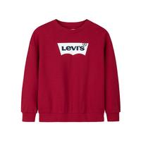 Levi's李维斯【新年系列】儿童卫衣男女童圆领长袖2025春季童装套头 辣椒红 130 /64 【身高116-122cm】