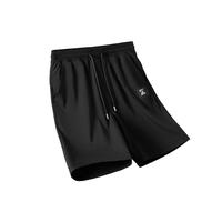 JEANSWEST LIFE真维斯男士速干短裤夏季运动休闲篮球五分裤男款宽松冰丝凉感中裤 深蓝 /JZS灰Z银标 2XL 【160-180斤】