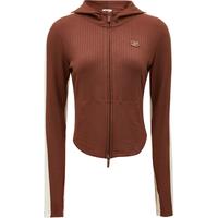 【通勤风】春季时尚连帽拼接短款开衫卫衣女