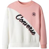 匡威女童套头卫衣儿童拼色套头圆领卫衣 樱花粉 160(XL)