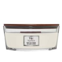 WOODWICK美国治愈白噪音壁炉蜡烛香薰卧室香薰 花香茶香-白茶茉莉453g 无盒
