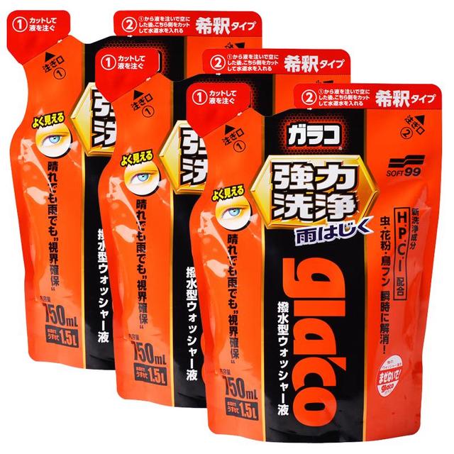 SOFT99 渗透式玻璃水 750mL*3袋 SFP-20043