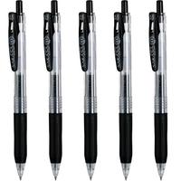 斑马牌（ZEBRA）JJ15 按动中性笔  0.5mm子弹头啫喱笔水笔 考试签字笔刷题笔办公用黑笔 黑色 5支装