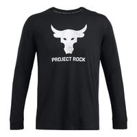 安德玛（UNDERARMOUR）Project Rock强森男子运动休闲长袖T恤1374847 黑色003 M