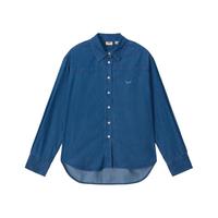 Levi's李维斯冰酷系列25年春季女士美式商务休闲牛仔衬衫 蓝色 003YP-0002 S