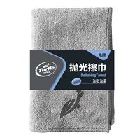 龟牌（Turtle Wax）洗车毛巾擦车毛巾布汽车加厚吸水经典抛光擦巾下蜡抛光上蜡毛巾 【1条】抛光擦巾-白金灰