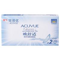 强生隐形眼镜欧舒适双周抛硅水凝胶保湿高透氧医用绷带镜6片装375度