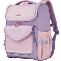 卡拉羊（KALA·Y）书包小1-6年级五维防下坠减负大嘴书包轻便防泼水儿童书包 小号【CX2587紫色】