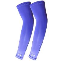 安德玛(UNDERARMOUR)护臂 防晒袖套男女冰袖 篮球运动护手肘骑行袖套 蓝色L码 1对装 【冰感降温+高效防晒】蓝色一对