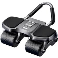 移动端、京东百亿补贴：匹克 四轮健腹轮自动回弹肘撑跪垫带辅助卷腹肌轮收腹瘦肚家用器材