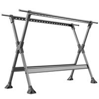 佳帮手晾衣架落地晾晒架铝合金伸缩折叠室内外阳台移动晾衣杆基础款 *双杆【136-230cm可伸缩】