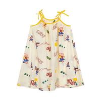 马·拉丁(M.Latin)/童装儿童连衣裙24夏女大小童满地图案吊带裙 花米咖色 150cm