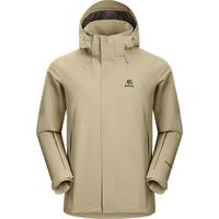 凯乐石（KAILAS）猎风冲锋衣男女FIL 2L暴雨级防水防风透气耐磨连帽登山服外套 KG2441124男-苍黄 L 男-苍黄【礼盒装】（防水15000）