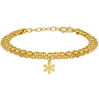 金至尊(3D-GOLD)黄金手链花期INS风叠戴双层链999足金计价 金重9.66克(配品牌饰品盒)