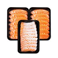 女王与鲜生 挪威冰鲜三文鱼中段两盒+鱼腩+低脂中段四盒共800g 净重源头直发 中段+鱼腩+低脂中段共四盒 800g