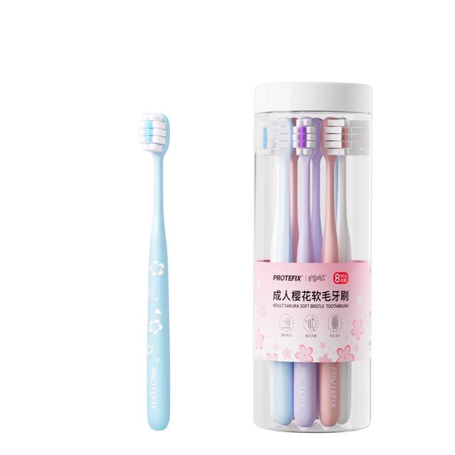 PROTEFIX 棉感刷丝宽头超细软毛牙刷8支*1桶