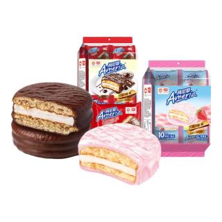 盼盼 梅尼耶巧克力味派 巧克力味1个+草莓味1个 480g