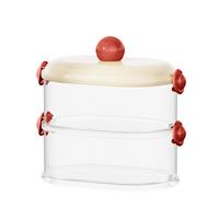 炊大皇 多功能保鲜盒香料收纳盒调料盒厨房家用大料密封保险盒 两层一盖