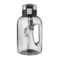 尚泰SHOTAY吨桶塑料运动水壶tritan材质2L大容量弹盖吸管水杯子7251黑