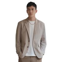 【做旧肌理面】春季高级感轻薄小西装男休闲薄款单西服外套