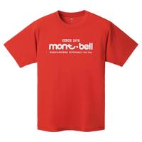mont·bell50周年男女通勤速干透气短袖T恤1114002 L 红色