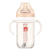 好孩子 吸管奶瓶 大宝宝一岁以上PPSU耐摔宽口径大容量带手柄直饮杯 藕粉