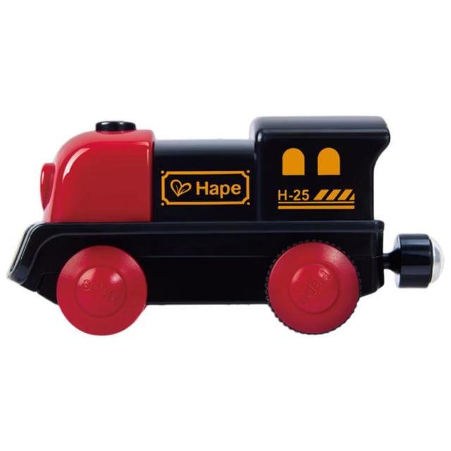 移动端、京东百亿补贴：Hape 儿童火车头玩具复古黑红电动火车头男女孩E7361