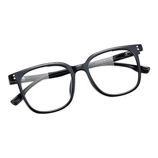  essilor/依视路 防蓝光 男士近视眼镜+镜架+镜片  镜架+依视路钻晶膜岩1.56镜片 黑色框