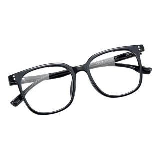  essilor/依视路 防蓝光 男士近视眼镜+镜架+镜片  镜架+依视路钻晶膜岩1.56镜片 黑色框