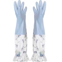 云蕾家务手套冬季加长加厚厨房清洁洗碗洗衣服防水防滑耐酸碱手套1双