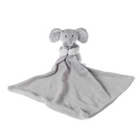 Apricot Lamb小象安抚巾婴儿可入口宝宝睡眠安抚公仔玩偶毛绒玩具 浅灰色 33cm