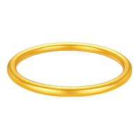 老凤祥黄金手镯999足金古法传承实心手镯素圈女士金手镯结婚三金 实心56#/约21.2g速发