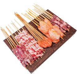 果勋 烧烤套餐2-4人份 净重2.71斤 约103串烧烤食材牛羊肉串半成品五花
