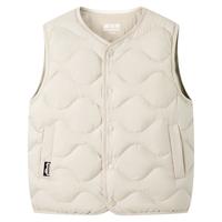 波司登(BOSIDENG)25春季轻薄羽绒服男女儿童5A抗菌4防葫芦纹马甲T250135020W 燕麦色7185 150 /72