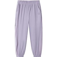 波司登(BOSIDENG)25夏季骄阳防晒长裤男女儿童UPF100+运动凉感长裤T250925100 薰衣草紫6001 130 /53