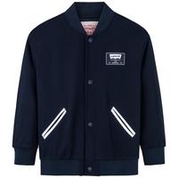 Levi's李维斯童装春秋款男童针织夹克儿童休闲百搭外套 深宝蓝色 140 /68 【身高128-140cm】 140/68(S)
