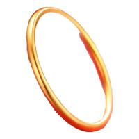 Lossot传承古法金999.9足金黄金手镯女半实心素圈金镯子母亲节