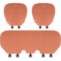 乔氏汽车坐垫汽车四季通用坐垫主驾驶单片后排座椅垫货车垫 橙色-整车三件套-四季透气 镭射冲孔