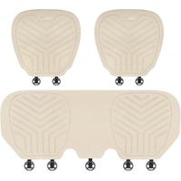 乔氏汽车坐垫汽车四季通用坐垫主驾驶单片后排座椅垫货车垫 米色-整车三件套-四季透气 镭射冲孔