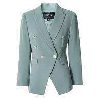 爱特爱气质通勤一粒扣挺括收腰高级感小西装秋季短外套7103806 浅海蓝38 S 155 155/36/S