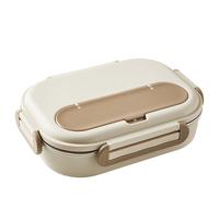 京东京造 饭盒 小304不锈钢餐盒微波炉大容量4分格1.5L配餐具 304【四分格】1.5L配餐县